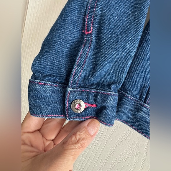 Vintage 90s Barbie Kids Denim Jacket - Blue size 6/6X - Picture 7 of 8